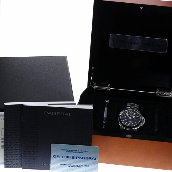 PANERAI Luminor PAM00297 GMT Date Small Second black Dial Automatic Men's_777233 - Picture 6 of 7